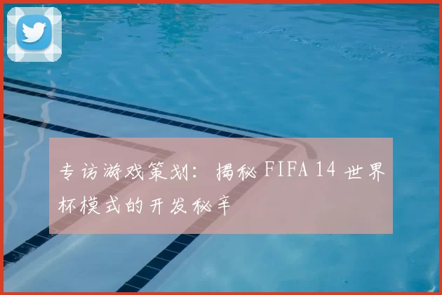 专访游戏策划：揭秘 FIFA 14 世界杯模式的开发秘辛