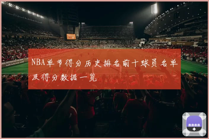 NBA单节得分历史排名前十球员名单及得分数据一览